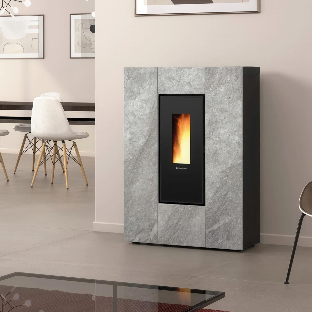 Pelletofen Extraflame Marilena Plus 5.0.16 8,1 kW - Ausführung: Naturstein Petra