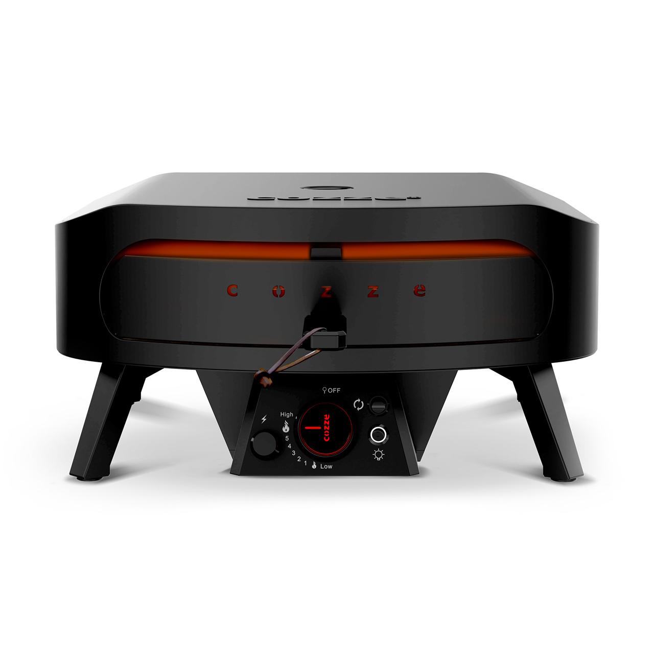 Gas Pizzaofen Cozze 17 Zoll Classic Rotate Black Edition, 50 mBar inkl. drehbarem Pizzastein & Hitzeschild