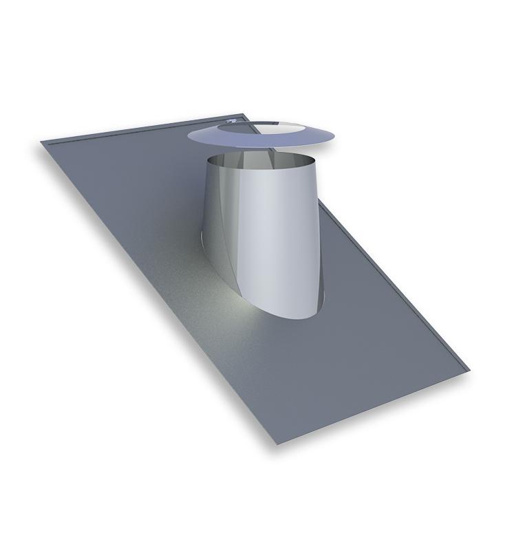 Jeremias DW Dachdurchführung mit Bleirand und Wetterkragen - Dachneigung: 36-45° - für Schornstein-Innendurchmesser: 80mm