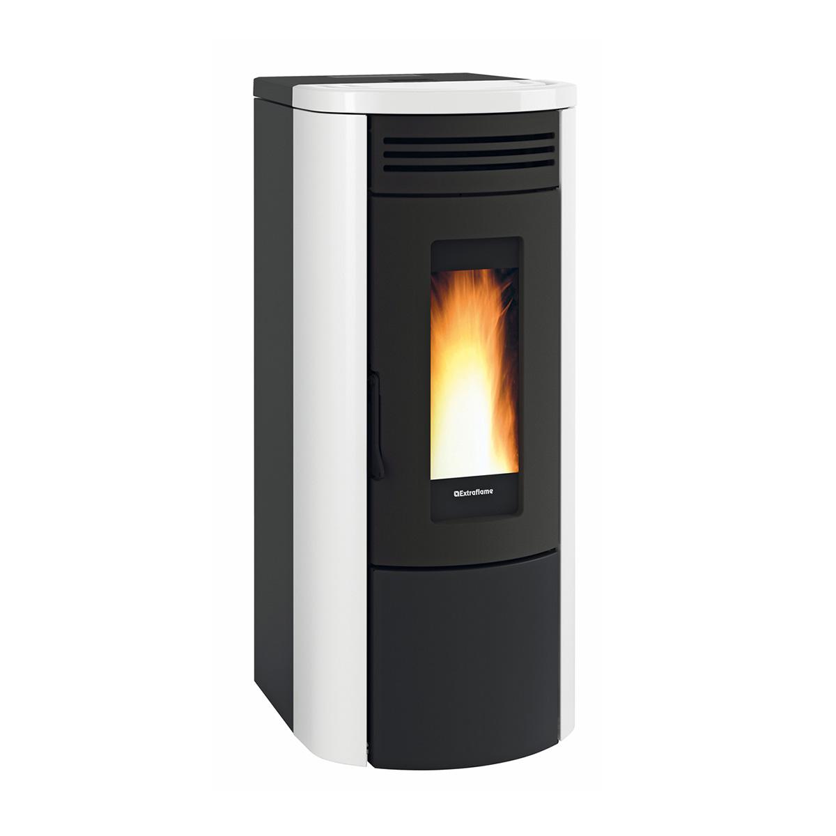 Pelletofen wasserführend Extraflame Costanza Idro 5.0 mit 16 kW - Verkleidung: weiß