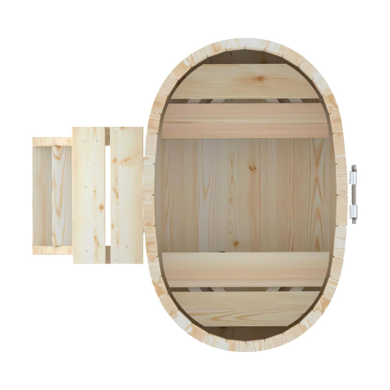 Hot Tub AA-Kaminwelt Badefass Oval ohne Ofen - Größe: 1,6x1 m - Holz: Fichte