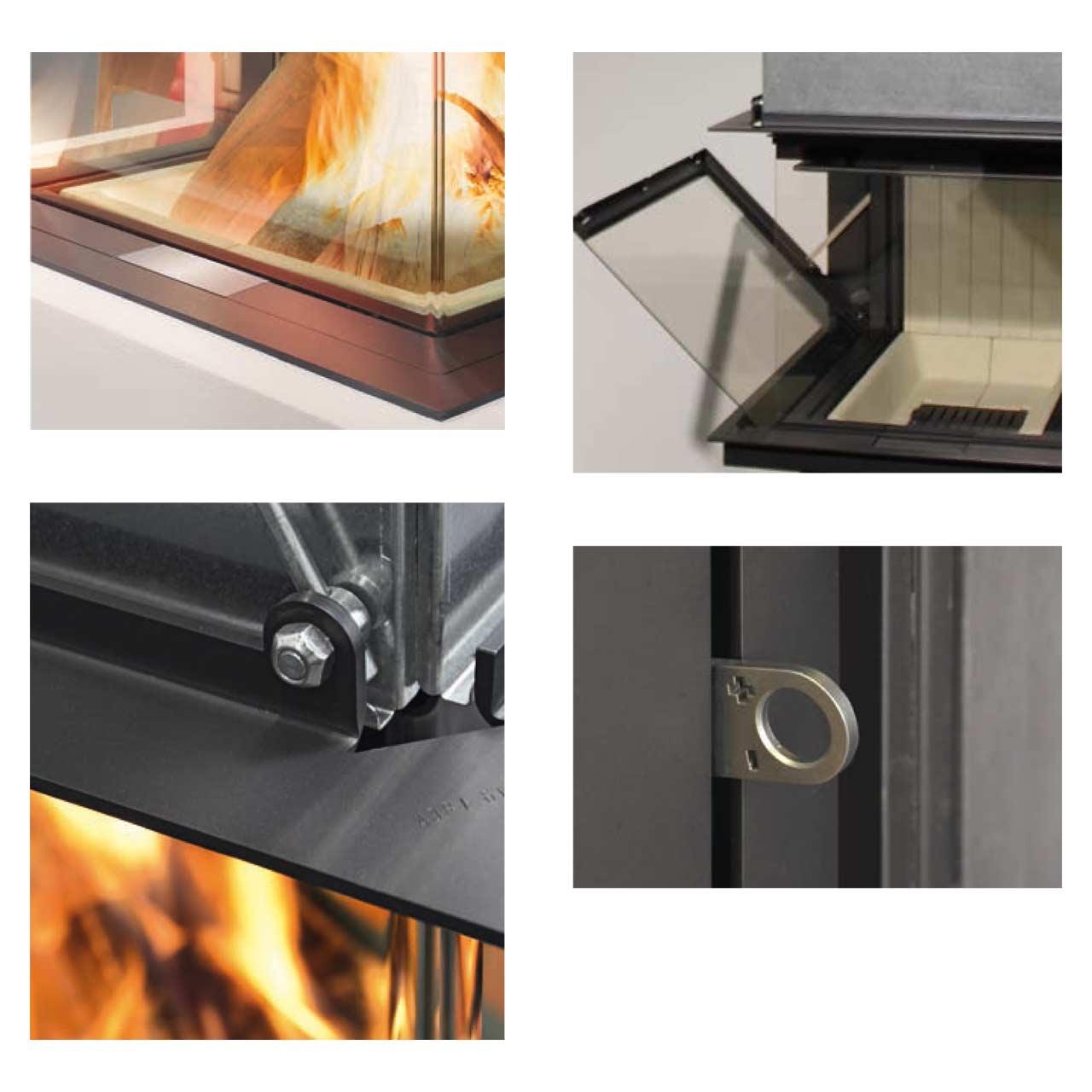 Kamineinsatz Spartherm Premium V-2L-80h 10,5 kW - Feuerraumauskleidung: weiß - Rauchrohrdurchmesser: 250 mm