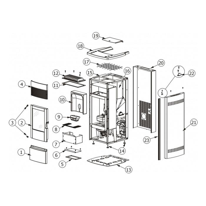 Aschelade MCZ Pelletofen (41400906431V)