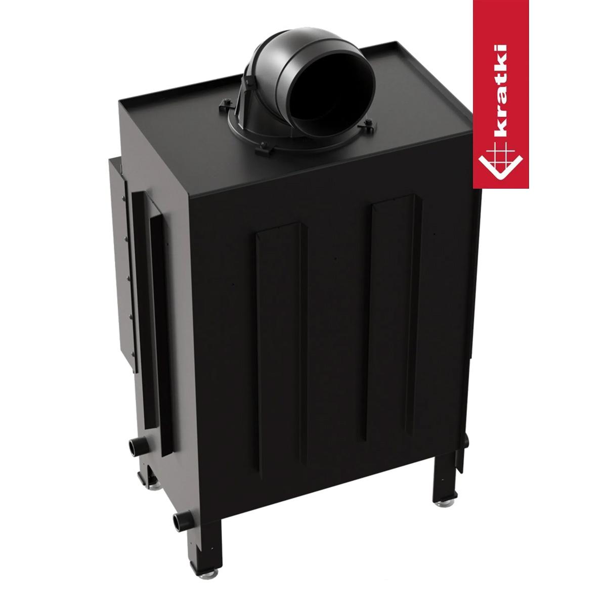Eck-Kamineinsatz Kratki LUCY/12/NEW 12 kW - Türanschlag: links - Feuerraumauskleidung: weiß - Tür selbstschließend: ja