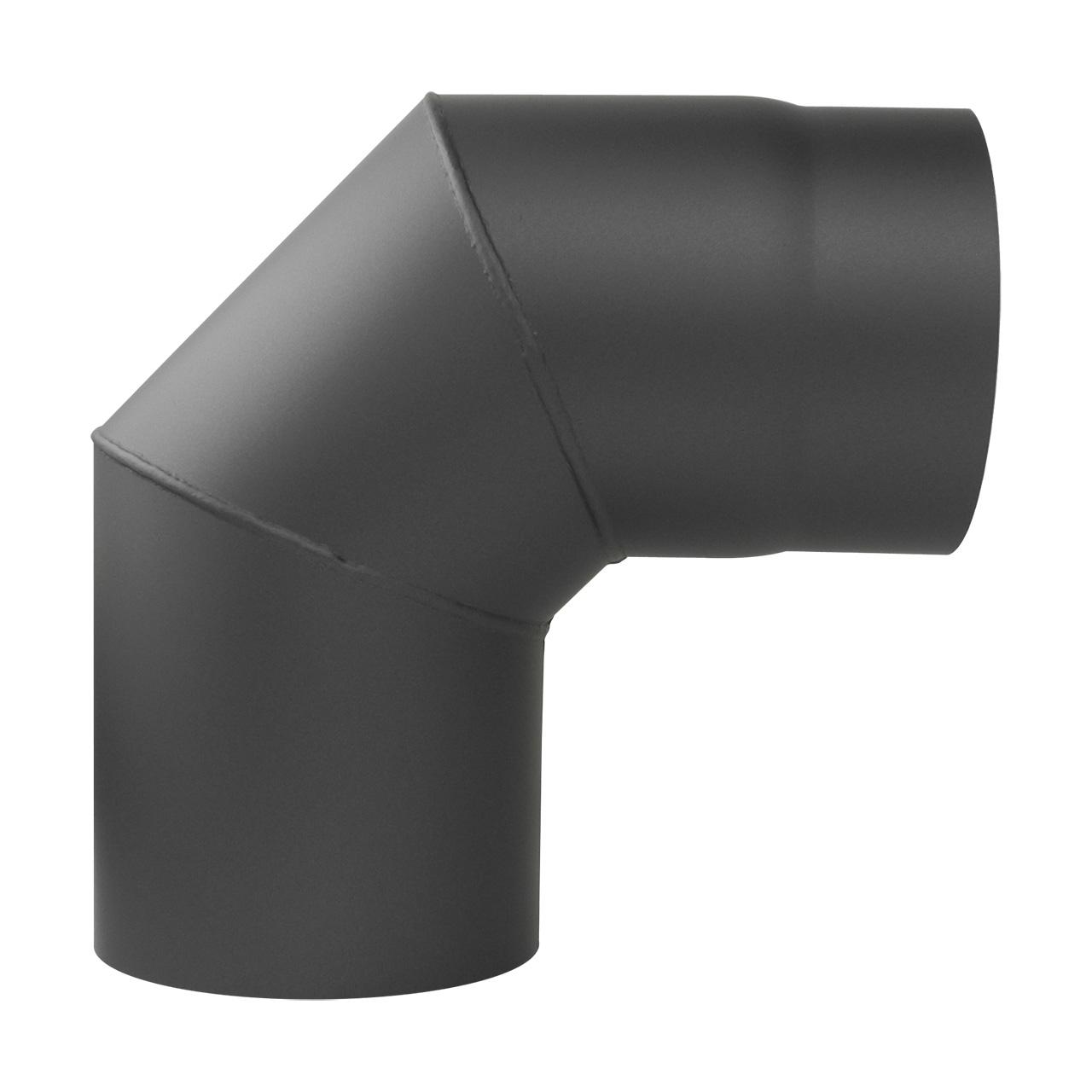 Ofenrohr Bogen 3tlg. starr DN 120 mm 90° Gussgrau