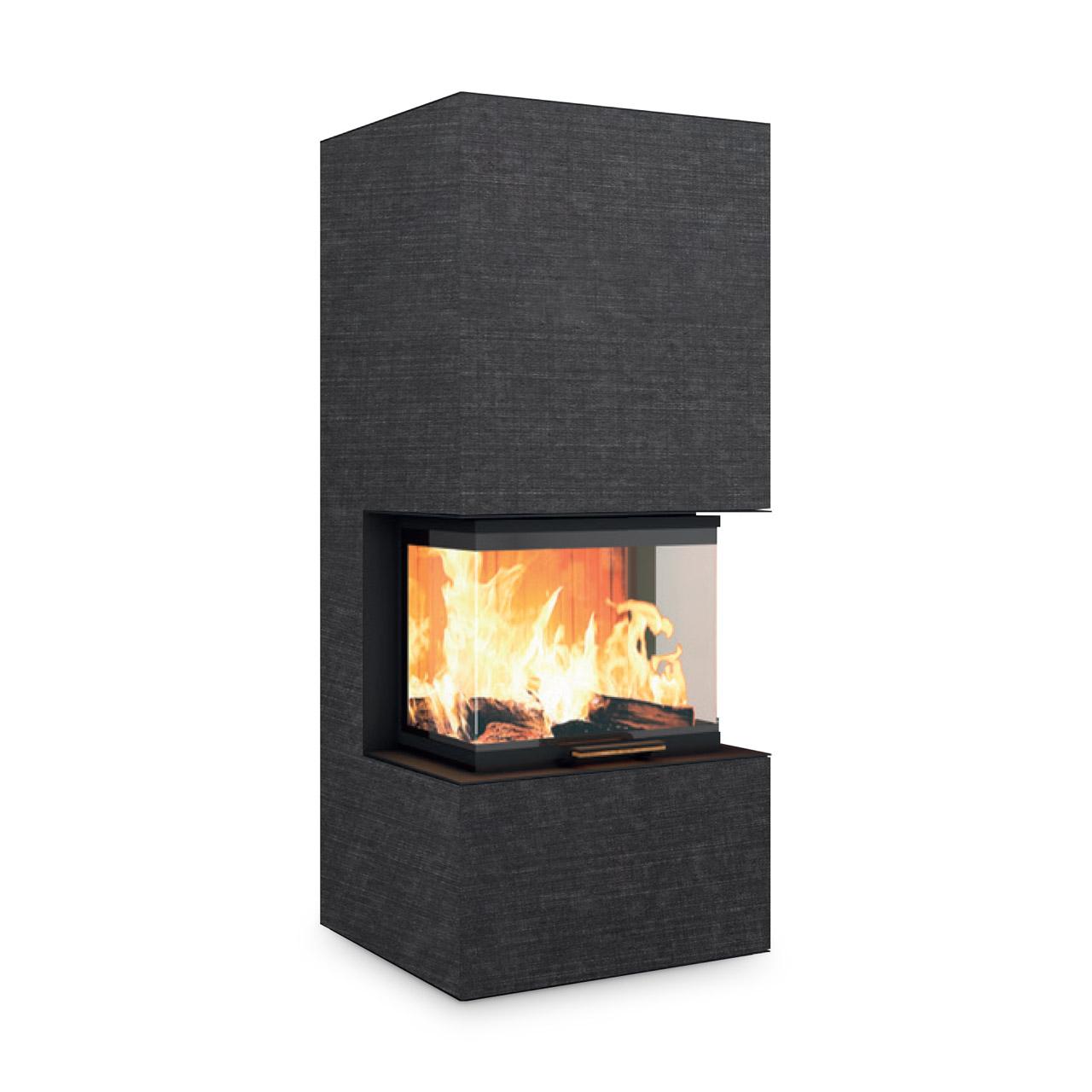 Kaminbausatz Monolith Modul U30, 10 kW Sondermodell - Ausführung: Nero Ferrara