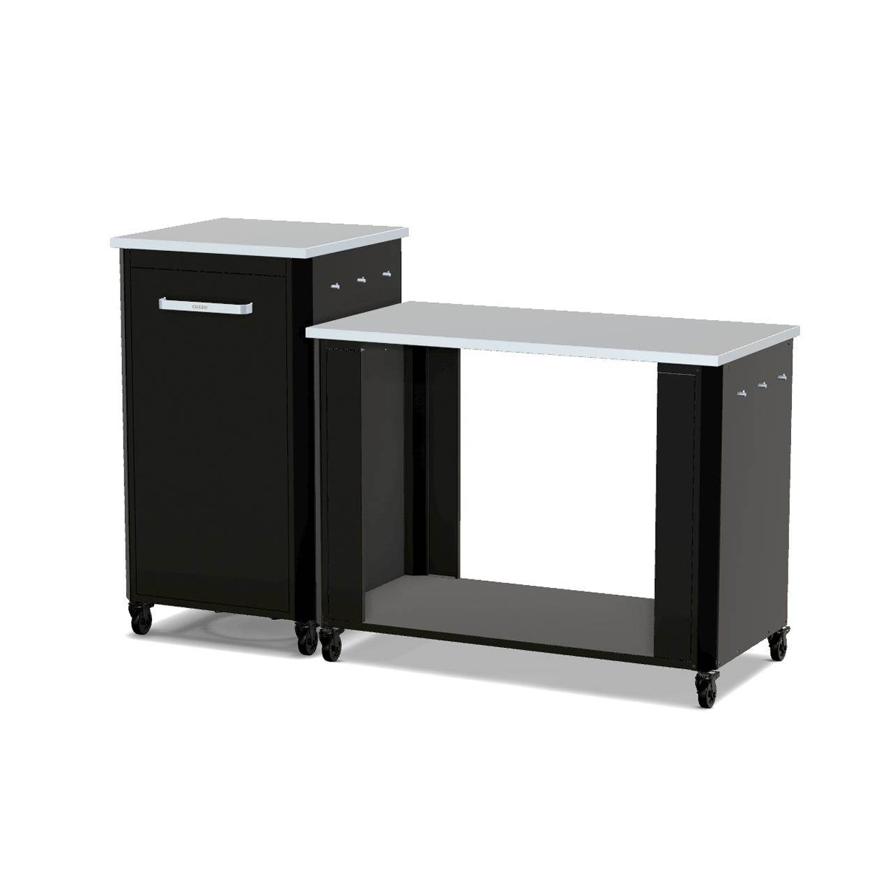 Cozze Outdoorküche Bundle mit hohem Schrankmodul 60 cm & offenem Modul 115 cm mit Edelstahlplatte