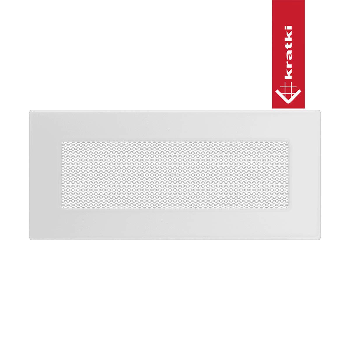 Kratki Kaltluftgitter rechteckig - Größe: 11 x 24 cm - Farbe: weiß