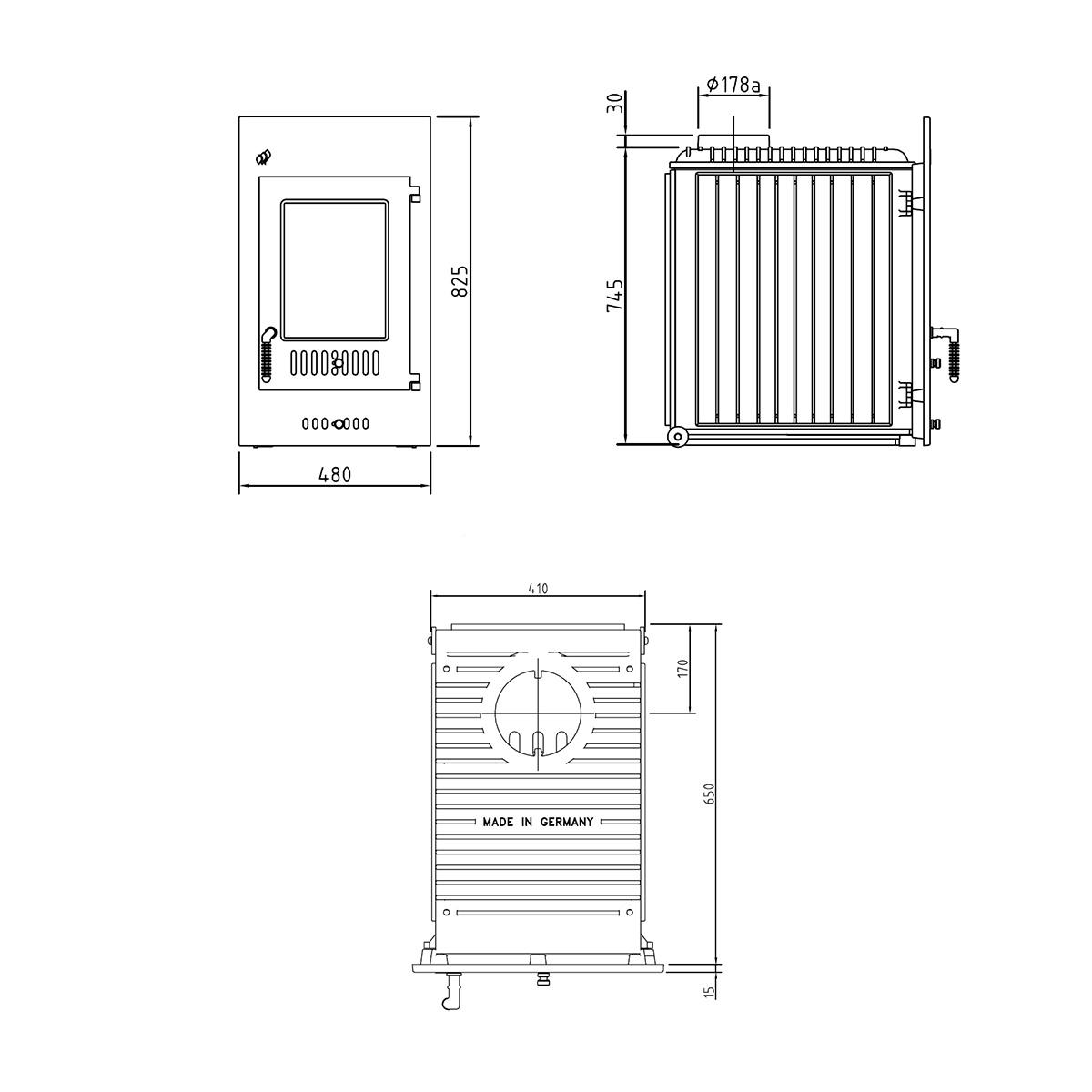 Heizeinsatz Schmid SH 11 D mit 11 kW