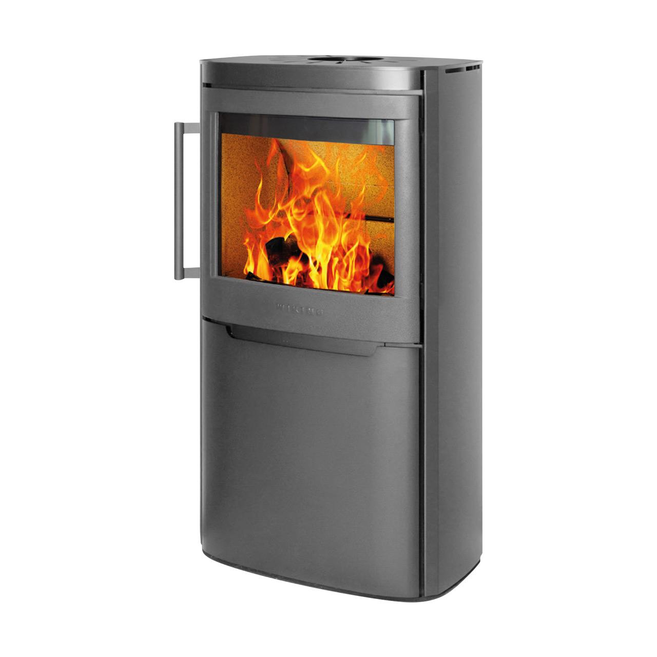 Kaminofen Wiking Pala 4, 7 kW - Korpus: Grau - Rauchabgang: Hinten