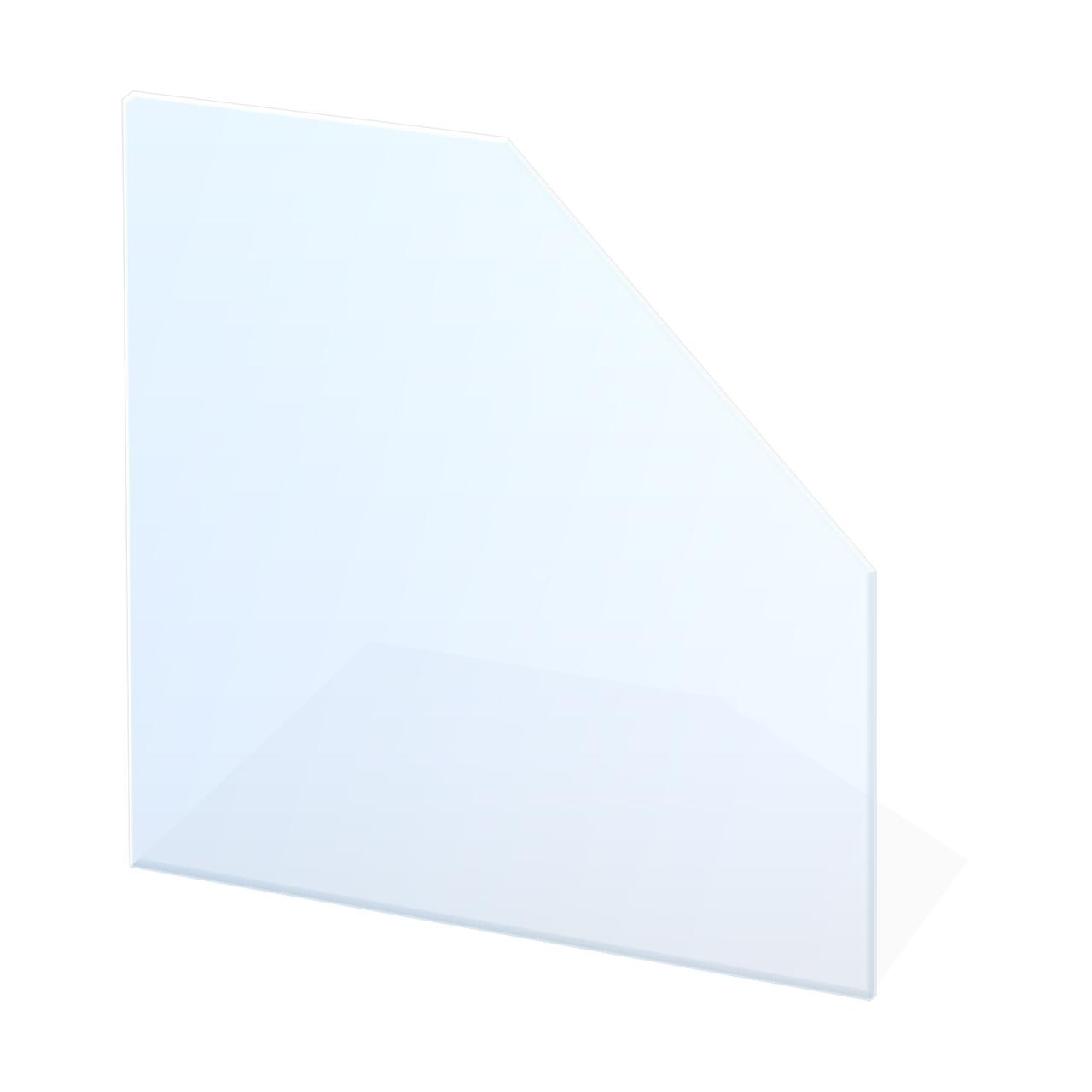 Glasplatte Kamin AA-Kaminwelt 5-Eck 1250x1250 mm, Stärke 8 mm