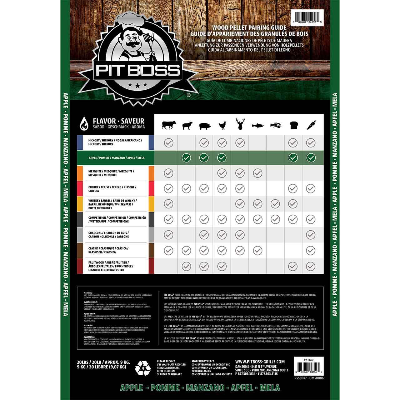 Räucherpellets Pit Boss 9 kg Apple Blend