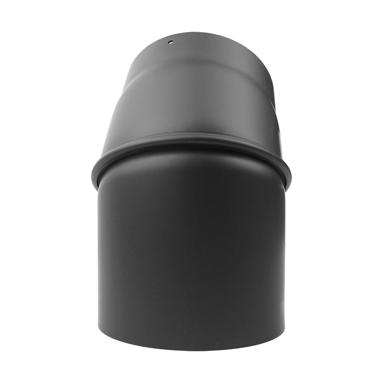 Ofenrohr Bogen 2tlg. verstellbar DN 120 mm 45° Schwarz