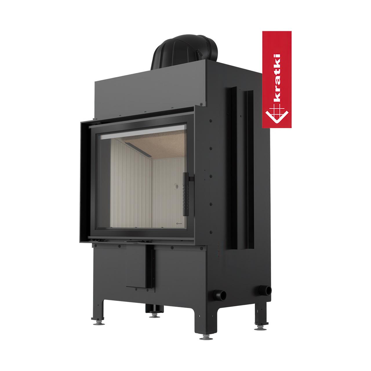 Kamineinsatz Kratki LUCY/12/NEW 12 kW - Feuerraumauskleidung: weiß - Tür selbstschließend: ja