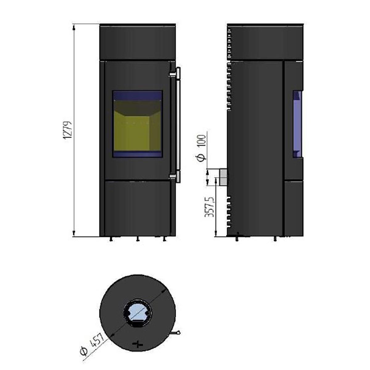 Kaminofen Haas und Sohn Lure HSC 5,5 kW - Ausführung: ohne Topplatte