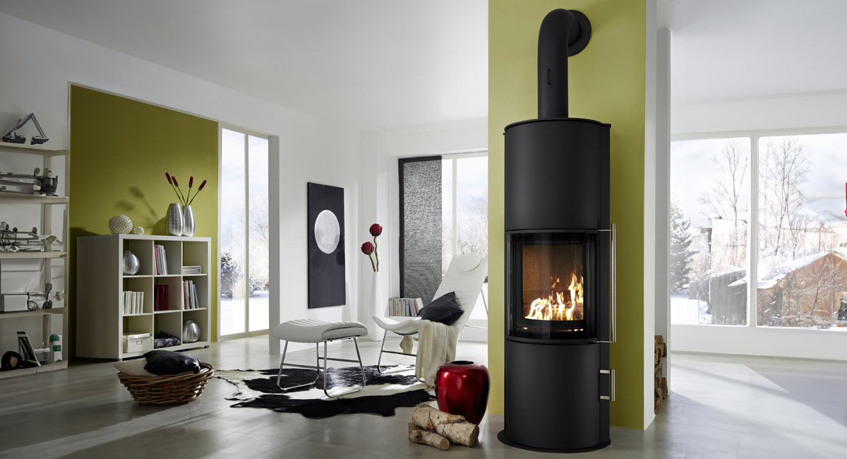 Kaminofen wasserführend Koppe Nexus Aqua Montagebeispiel