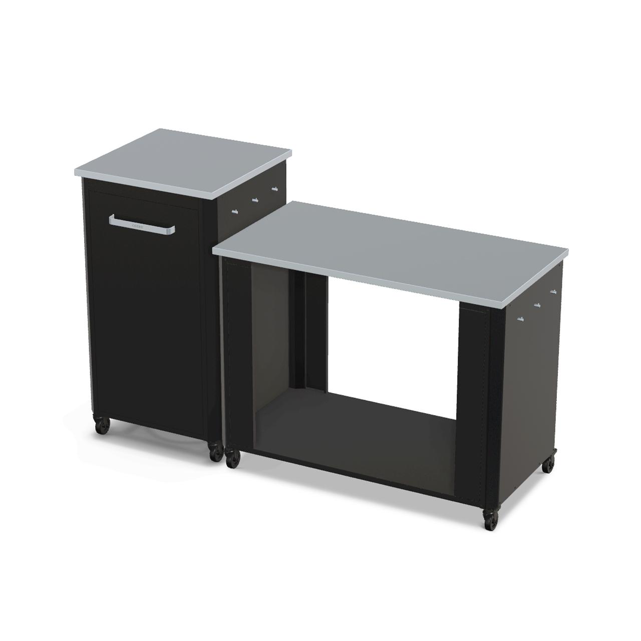 Cozze Outdoorküche Bundle mit hohem Schrankmodul 60 cm & offenem Modul 115 cm mit Edelstahlplatte