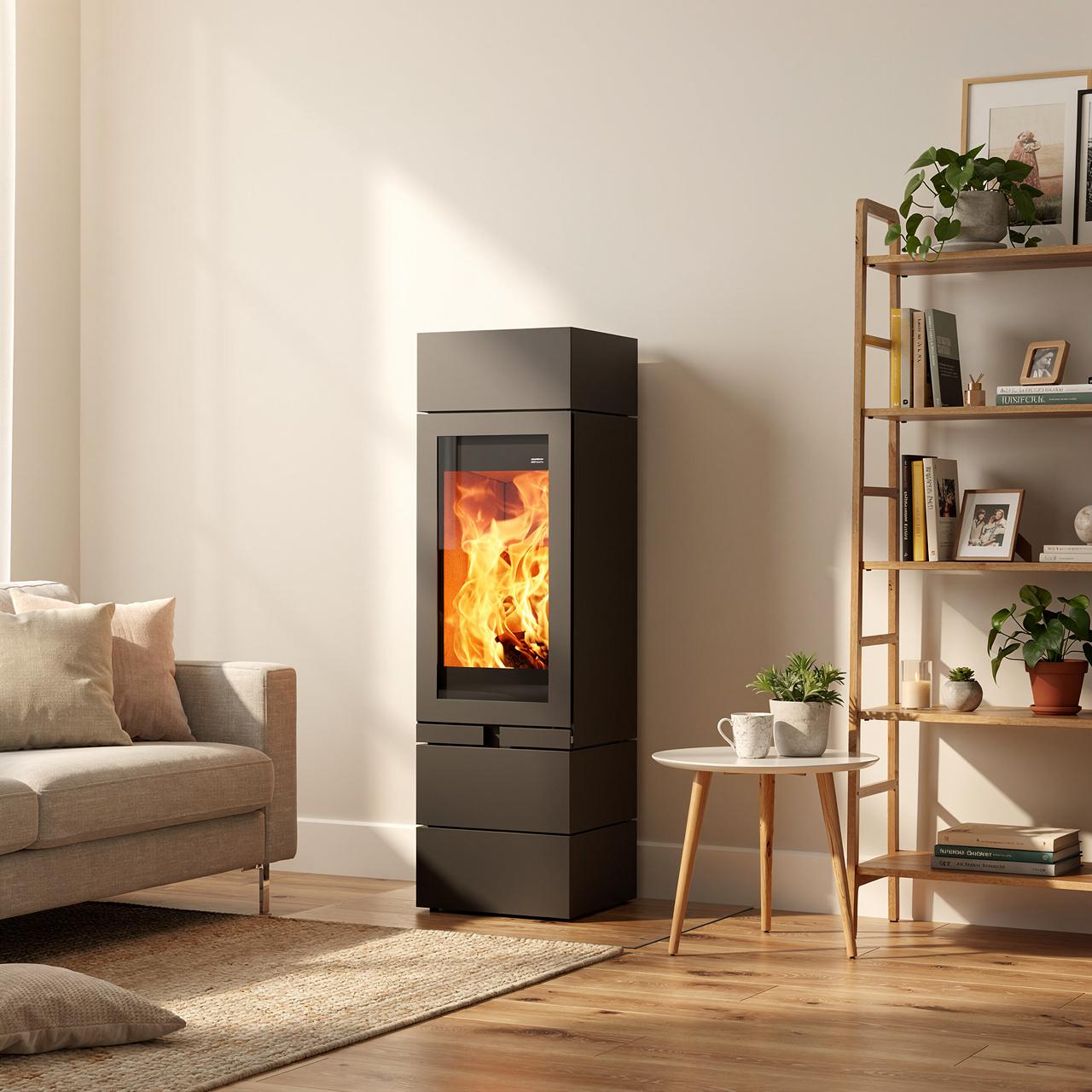 Kaminofen Skantherm Elements 400 Front 2.0, 6 kW inkl. Basis-Box