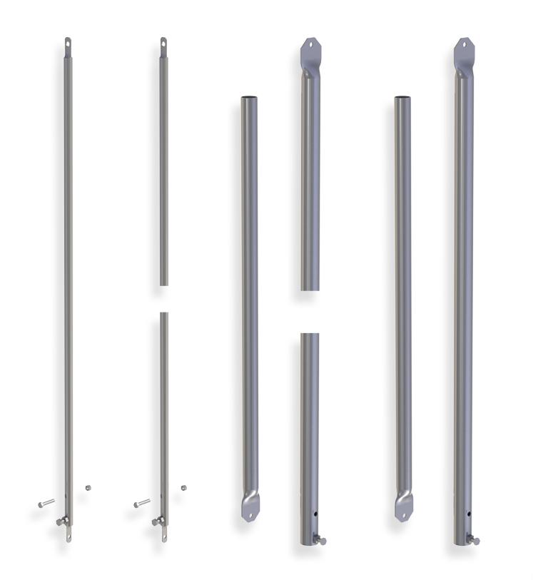 Jeremias Abspannrohre verstellbar - verstellbar bis: 3m - für Windlastzone: alle