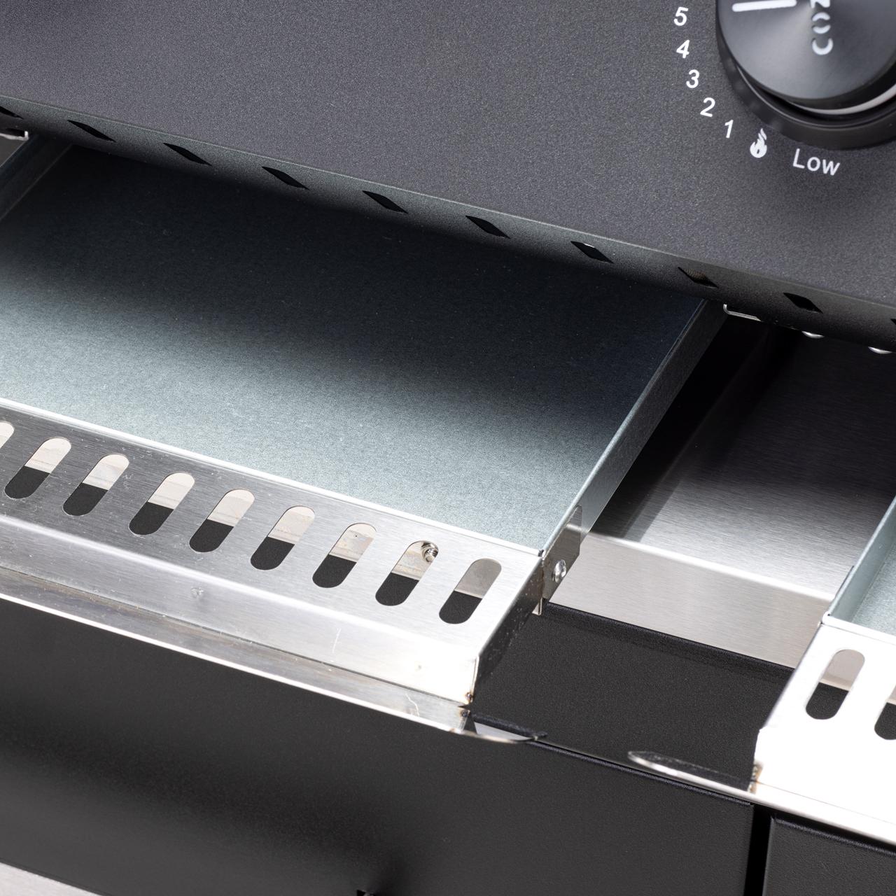 Cozze Plancha G-800 Bundle inkl. offenes Modul 115 cm mit Edelstahlplatte & Gratis Grillspatel
