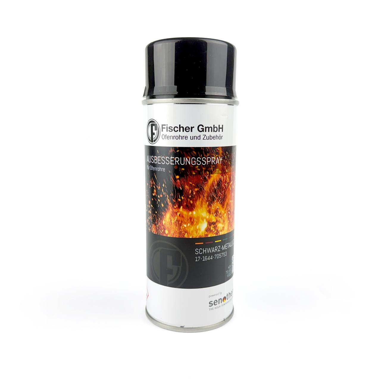 Senotherm Ofenspray Schwarz metallic hitzebeständiger Ofen, Lack Farbe