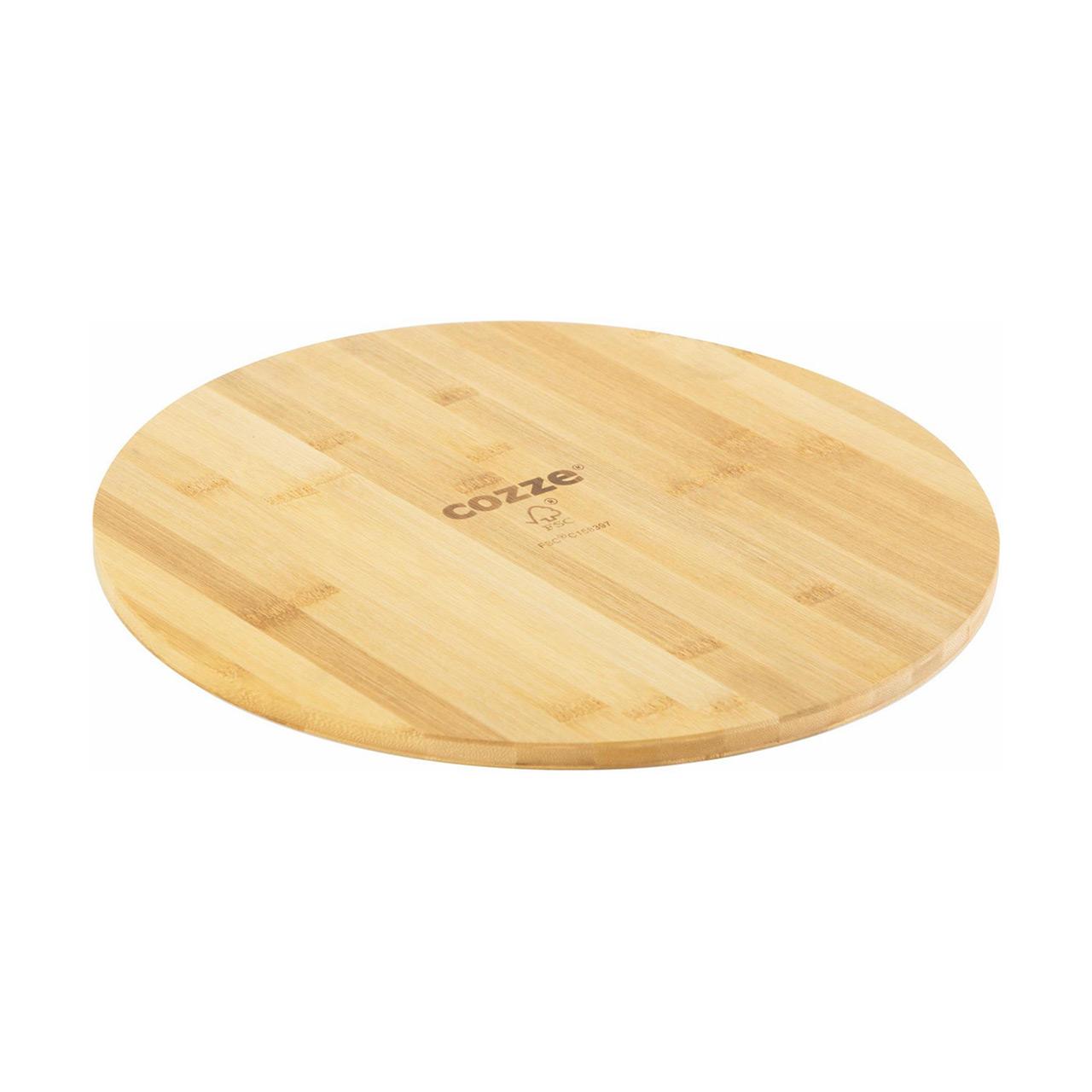 Pizzaofen-Zubehör Cozze Pizzabrett Rund Ø 35 x 1 cm, Bambus Schneidebrett