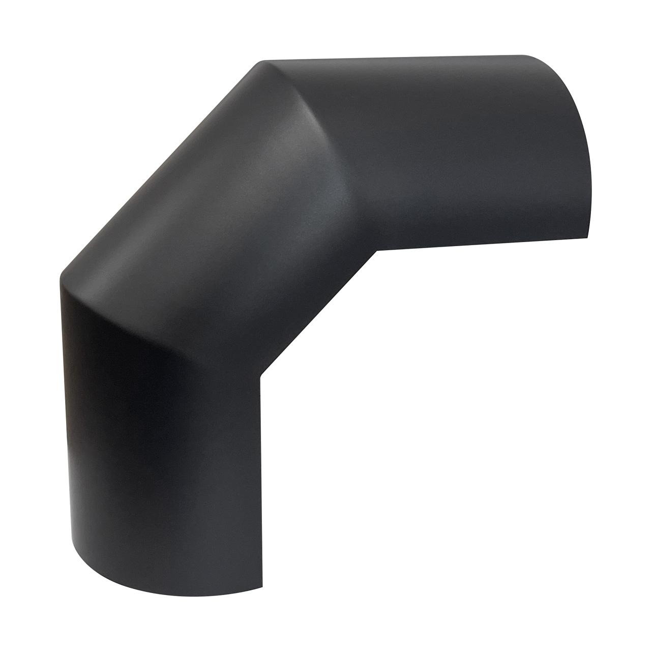 Ofenrohr Bogen Hitzeschutz DN 150 mm 90° Schwarz