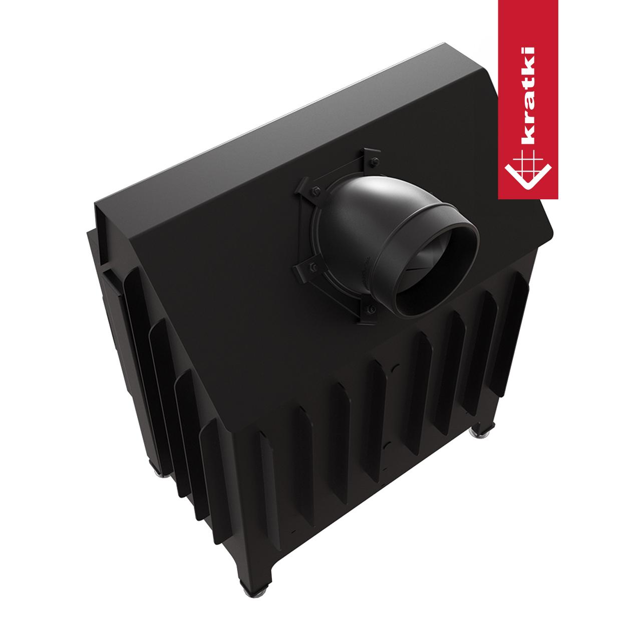 Kamineinsatz Kratki ZIBI ECO mit 9,9 kW - Brennraumauskleidung: weiß - Tür selbstschließend: nein