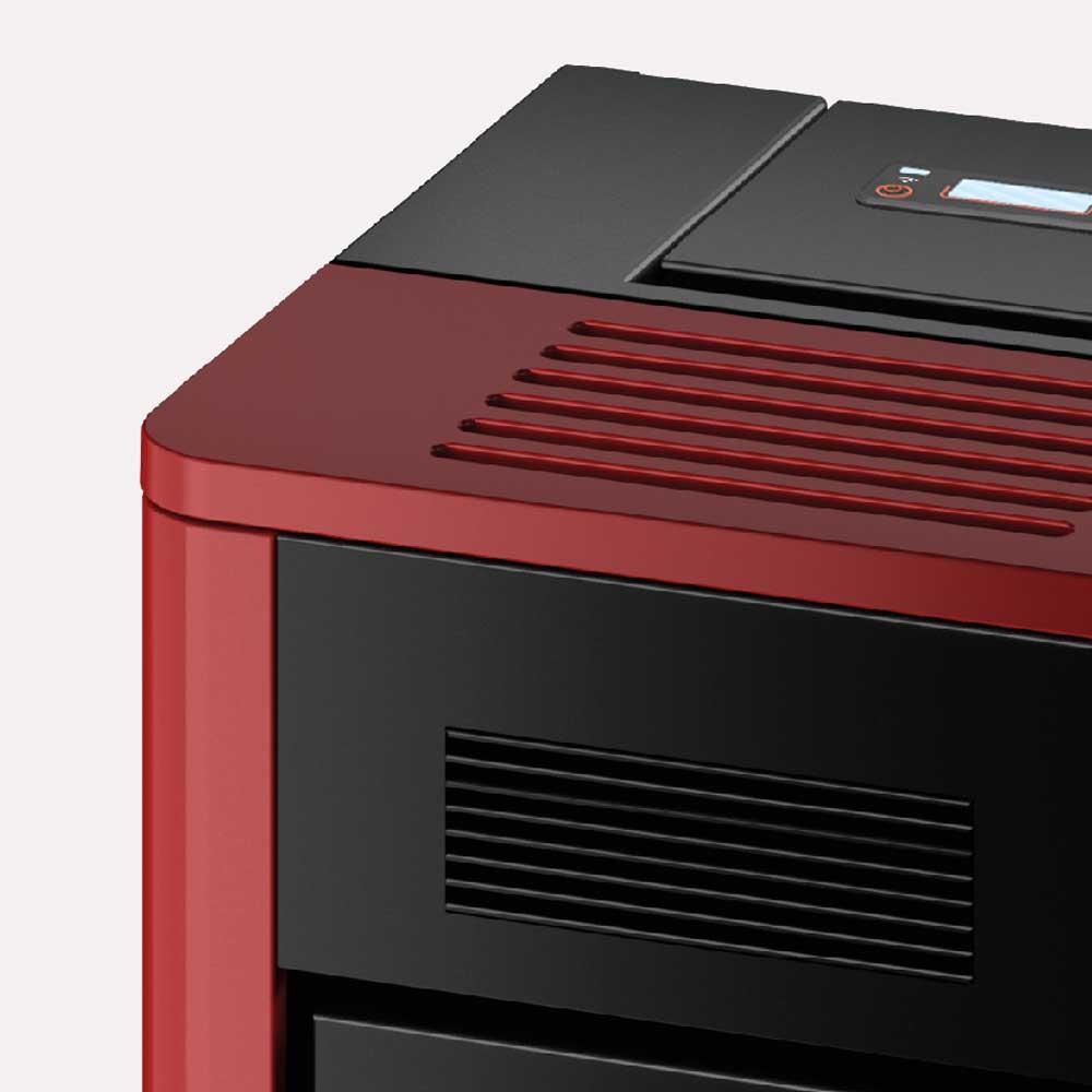 Pelletofen wasserführend Cadel River Idrotech 18 - Ausführung: Keramik, Weiß