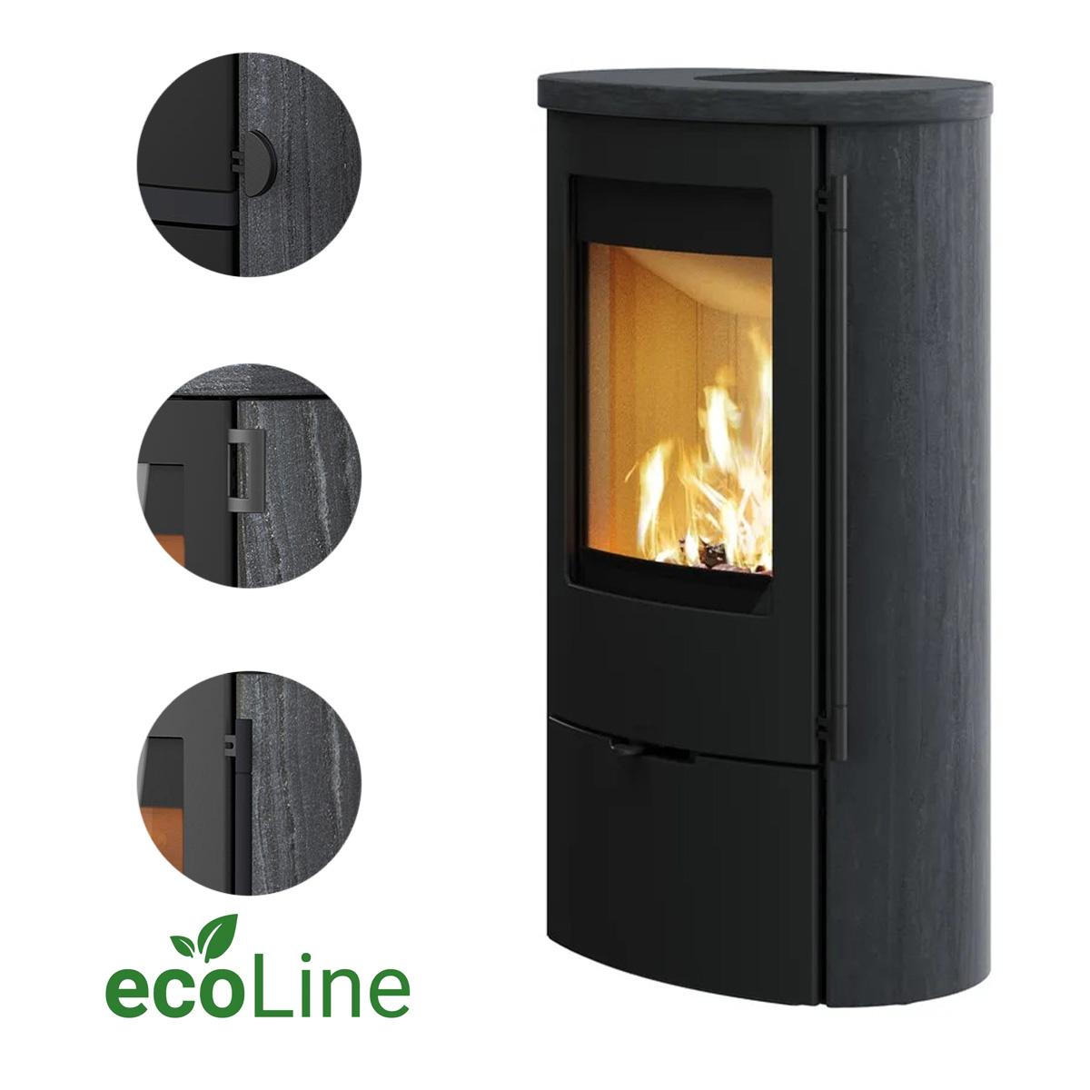 Kaminofen Lotus Jubilee 25 Indian Night ecoLine 7,2 kW - Ausführung: Griff Classic