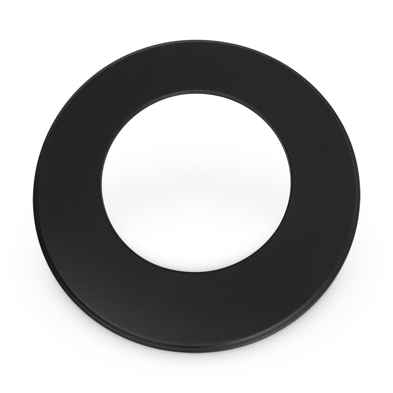 Doppelwandiges Ofenrohr Rosette DN 130 mm 8 cm Schwarz