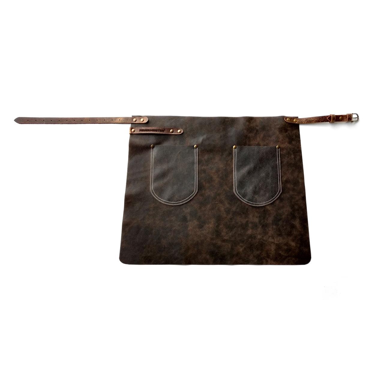 Feuermeister Leder Hüftschürze braun - Ausführung: Gr. 1 (Länge:60cm Breite:55cm)