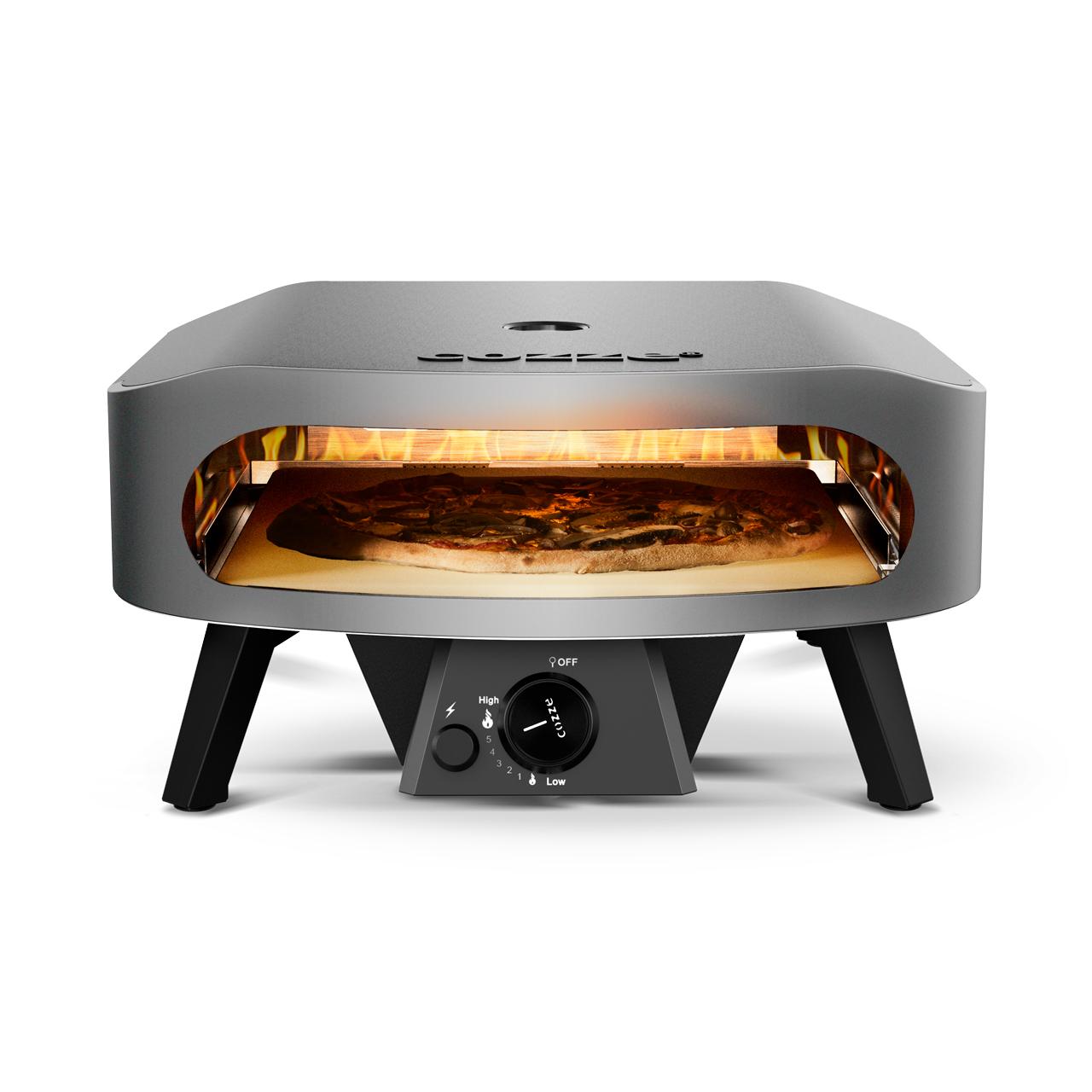 Gas Pizzaofen Cozze 17 Zoll Classic mit Thermometer und Pizzastein, inkl. Reglerset & Hitzeschild
