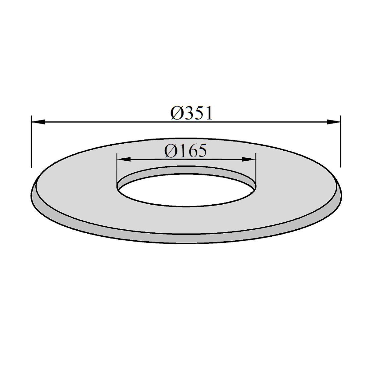 Ofenrohr Rosette DN 120 mm Rand 9 cm Gussgrau