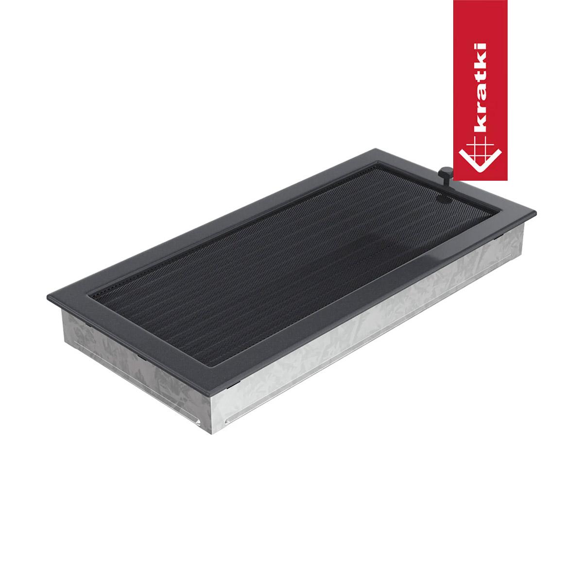 Kratki Warmluftgitter rechteckig - Größe: 22 x 45 cm - Farbe: graphit