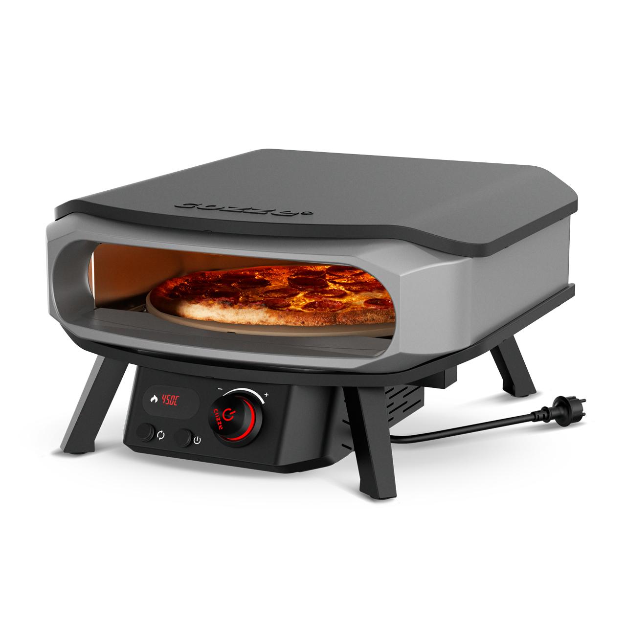 Elektro Pizzaofen Cozze 17 Zoll Premium Rotate 2200 W inkl. drehbarer Pizzastein & Hitzeschild