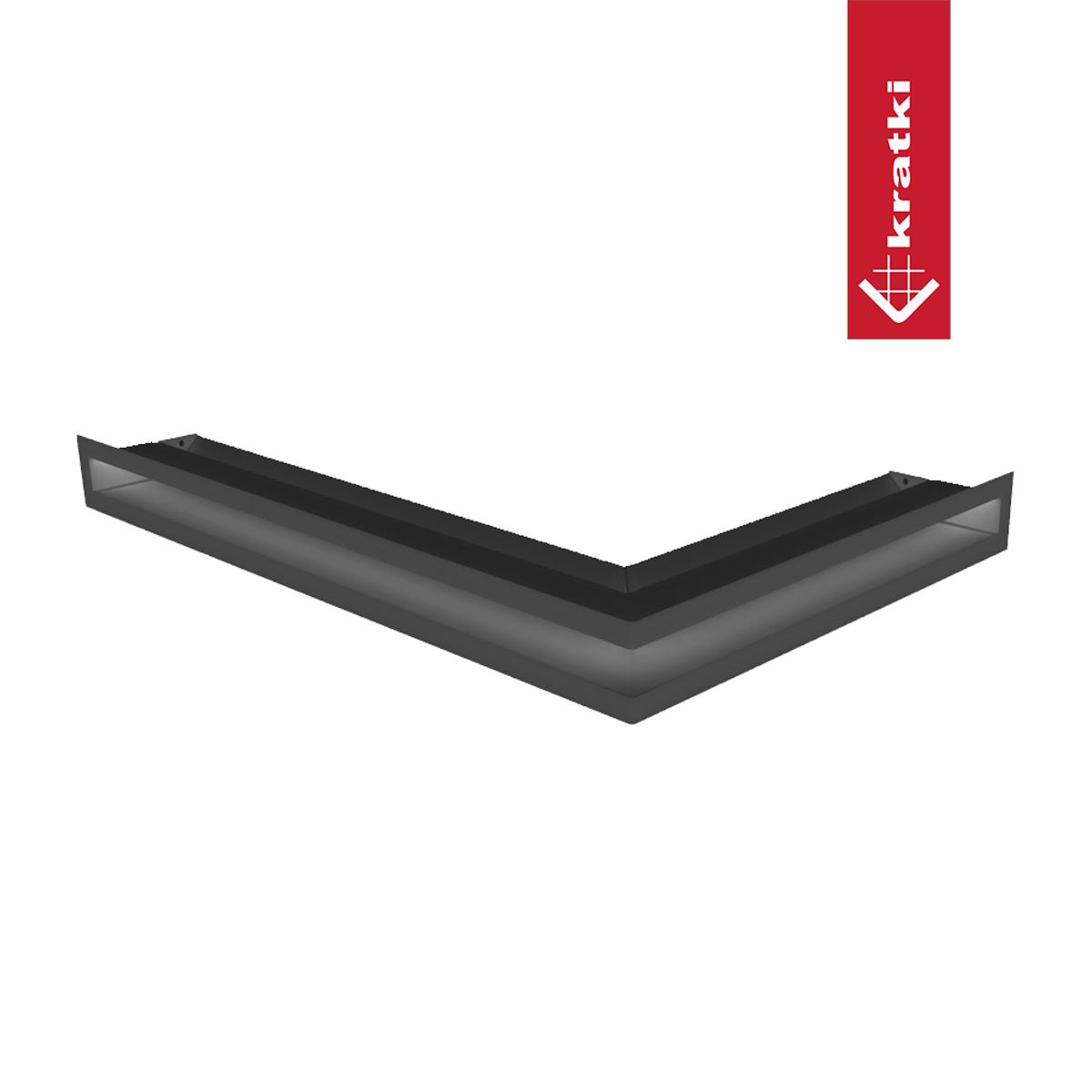 Kratki Eck-Luftleiste links - Größe: 60 x 40 x 6 cm - Farbe: graphit - Ausführung: Standard