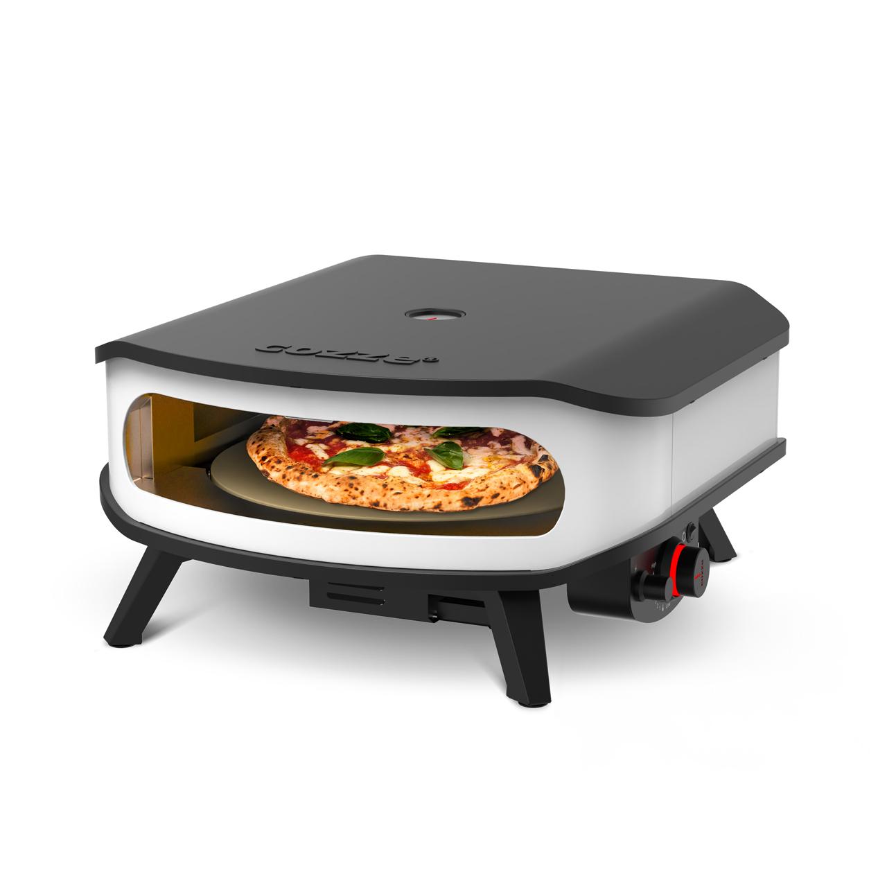 Gas Pizzaofen Cozze 17 Zoll mit rotierendem Pizzastein, Thermometer & Hitzeschild