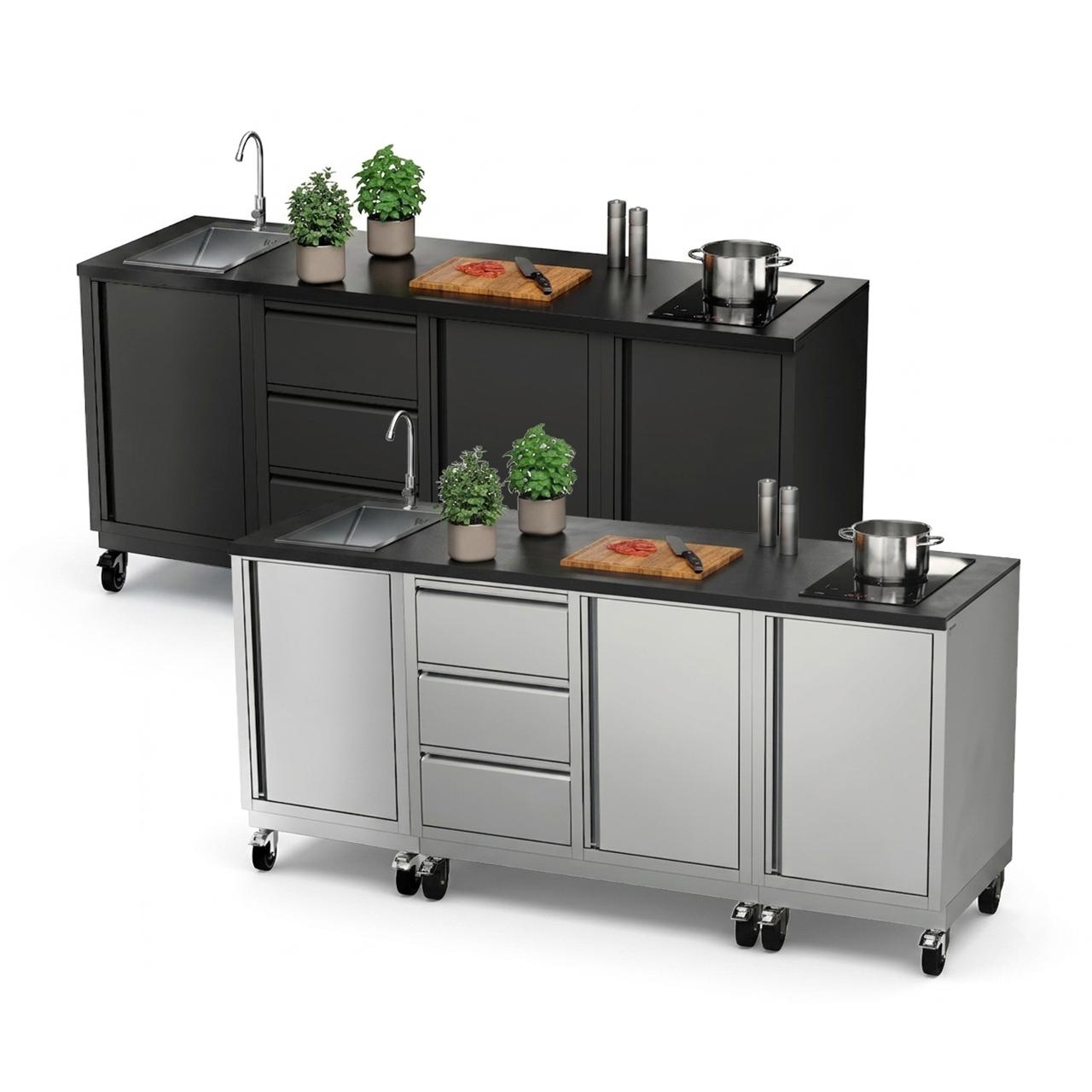 Outdoorküche vivandio quub / Outdoor Kochstation mit Induktionskochfeld & Spüle