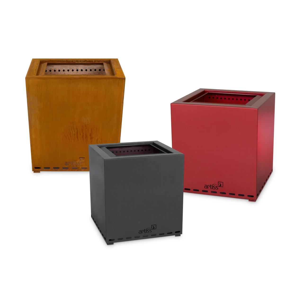 Terrassenofen Artiss Z1, rauchfreie Feuerschale für Holz & Pellets - Ausführung: Corten