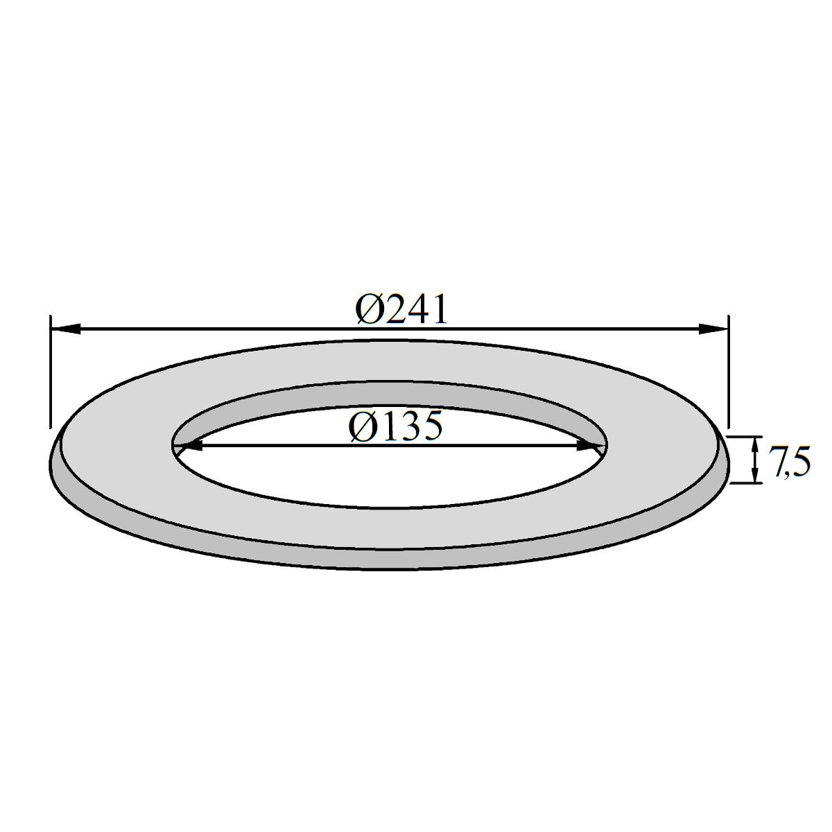 Ofenrohr Rosette DN 130 mm Gussgrau