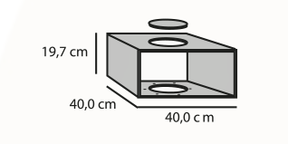 Technik-Box, Breite 40,0 cm, Farbton schwarz, inkl. eines Stahleinlegers