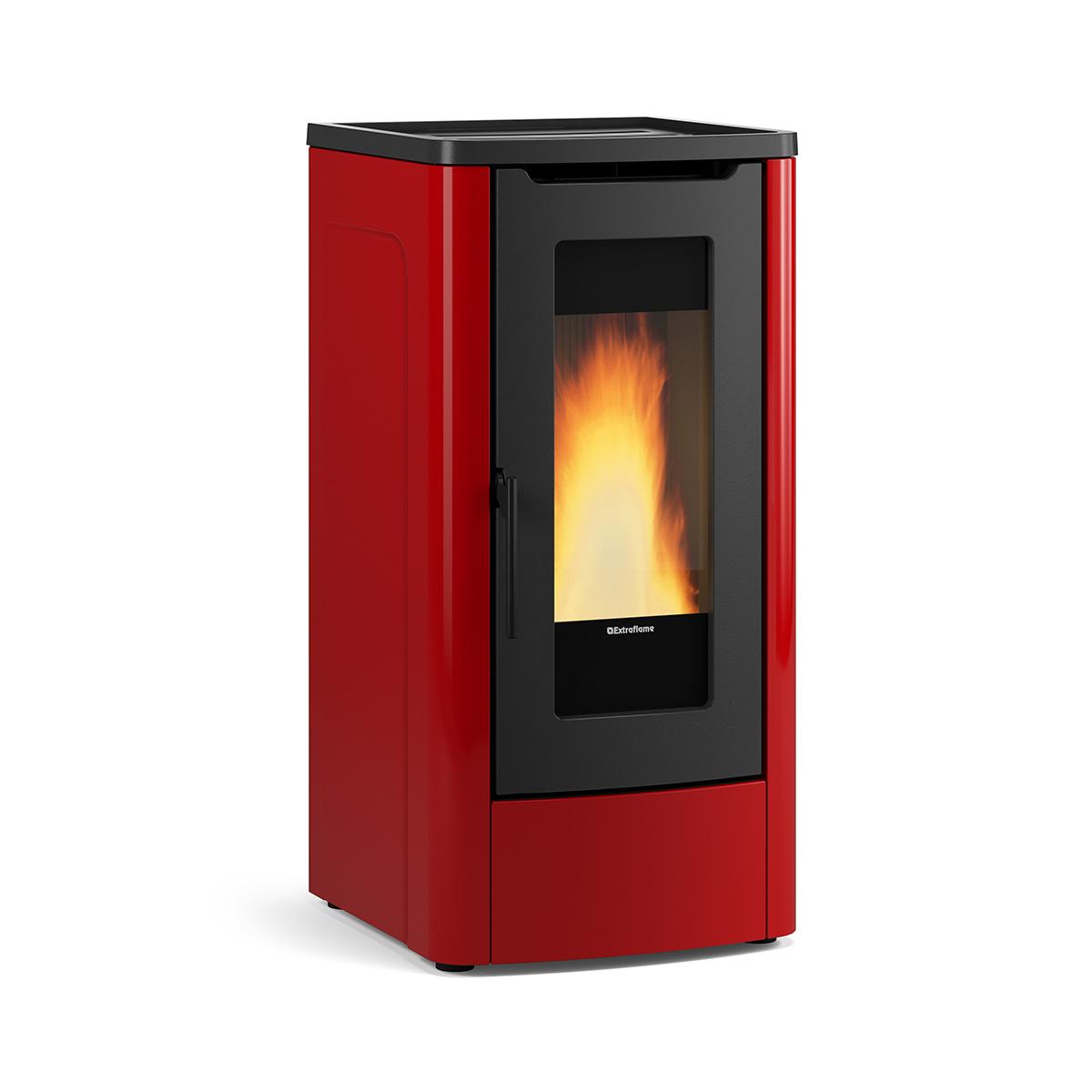 Pelletofen Extraflame Dahiana 5.0 Evo mit 10 kW - Ausführung: Bordeaux