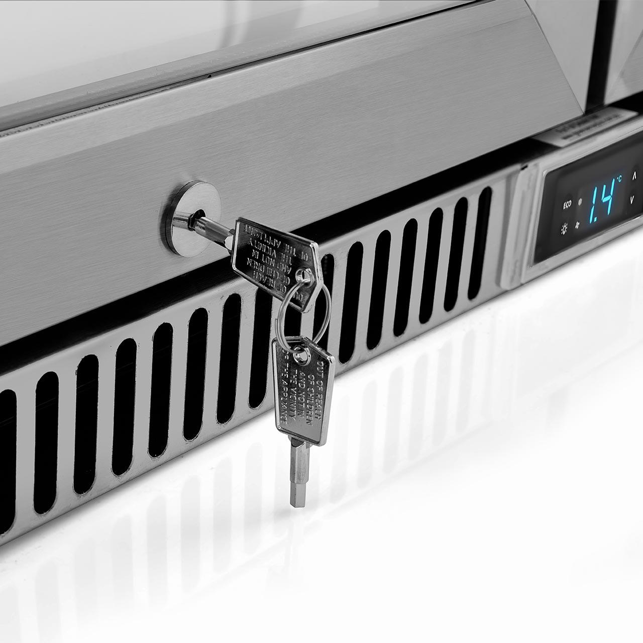 Outdoorküche Napoleon Einbau-Kühlschrank mit Doppeltür