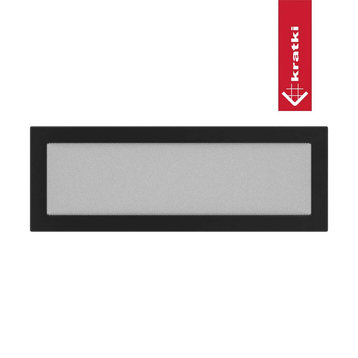 Kratki Kaltluftgitter rechteckig - Größe: 17 x 49 cm - Farbe: schwarz