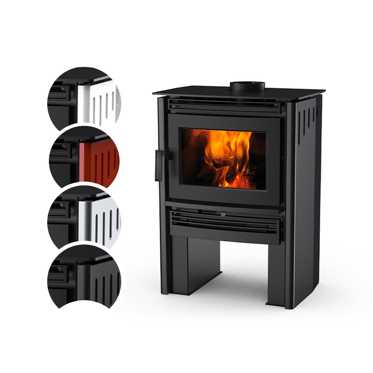 Kaminofen Pacific Energy Neo 1.6 LE 9 kW - Ausführung: Metallic Schwarz