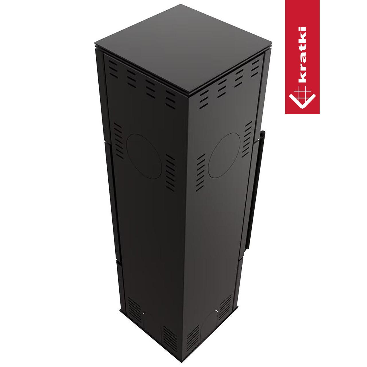 Kaminofen Kratki REN 7kW Größe M - Ausführung: Weiß - Version: Ecke rechts - Selbstschließung: ohne Türfeder