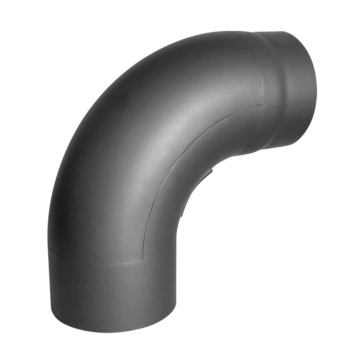 Ofenrohr Bogen gezogen mit Tür DN 150 mm 90° Gussgrau