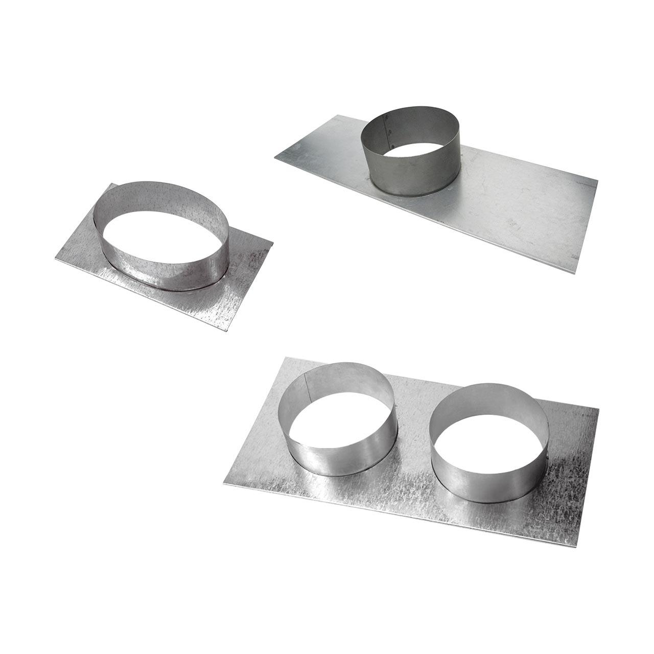 CB-Tec Lüftungsgitter Stutzenblech 45x15 cm - Stutzen: 125 mm