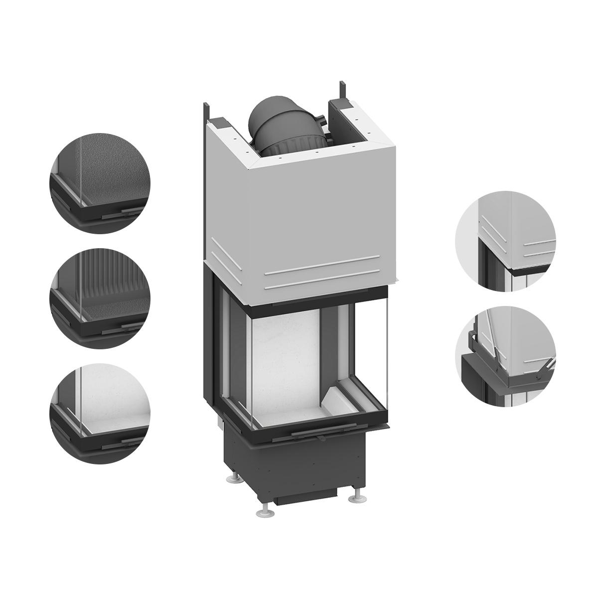 Kamineinsatz Schmid Ekko U 45(34) h mit 4 kW